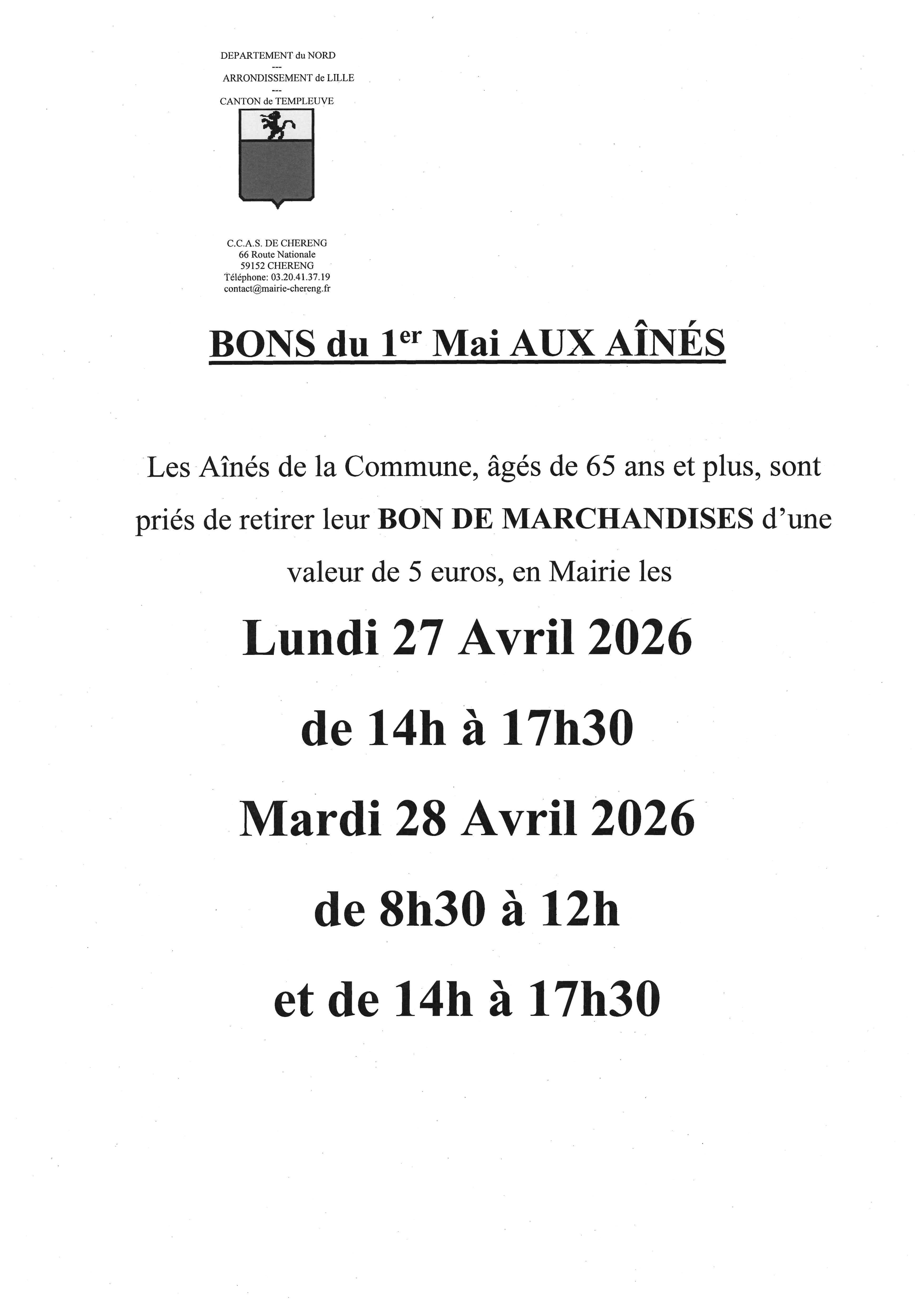 affiche bons aînés 1er mai 2026