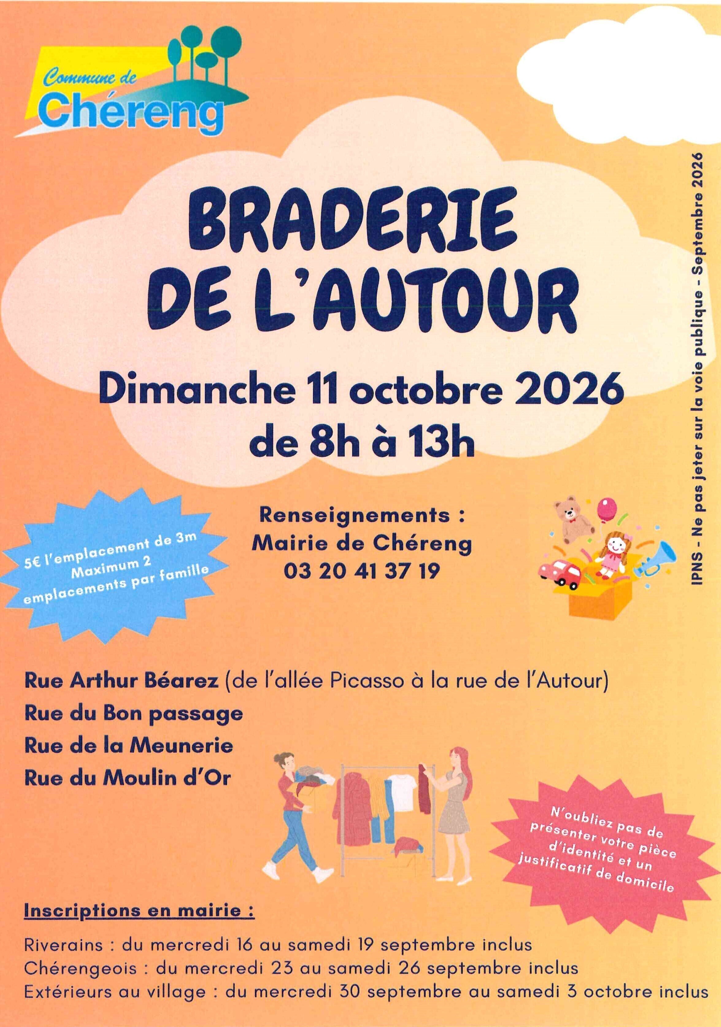 AFFICHE BRADERIE DE L'AUTOUR