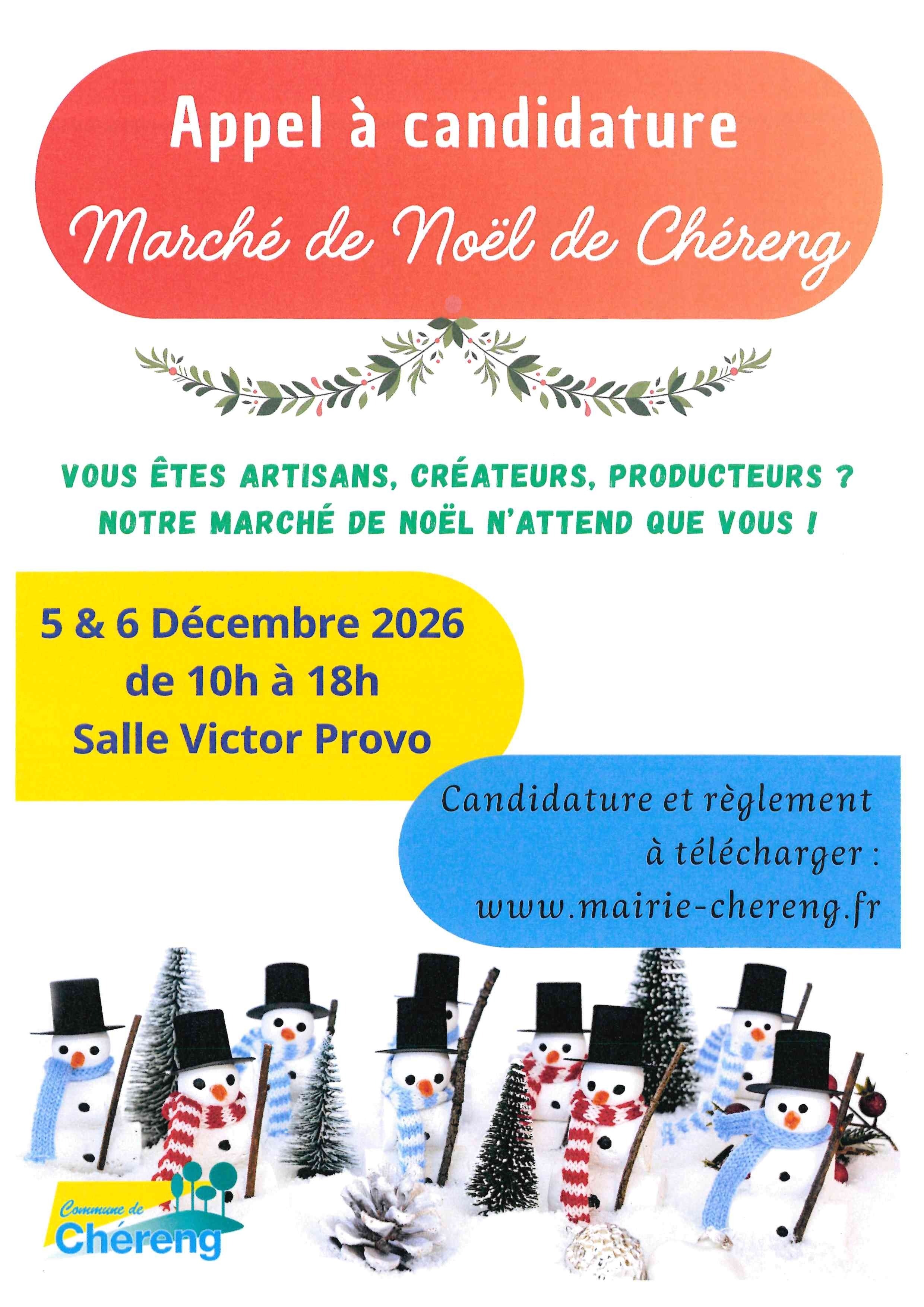 affiche candidature marché de noël 2026