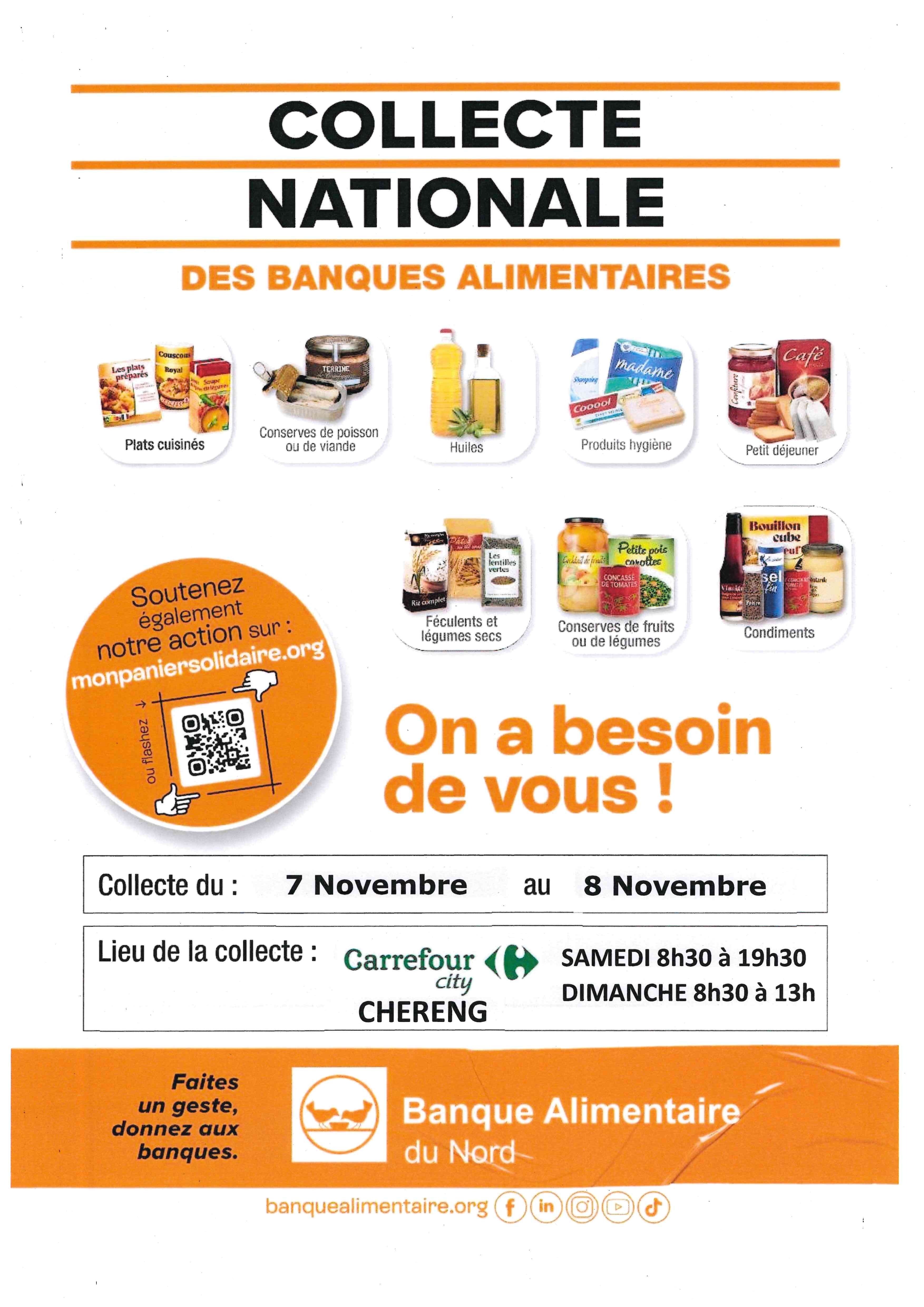 affiche collecte banque alimentaire 2026