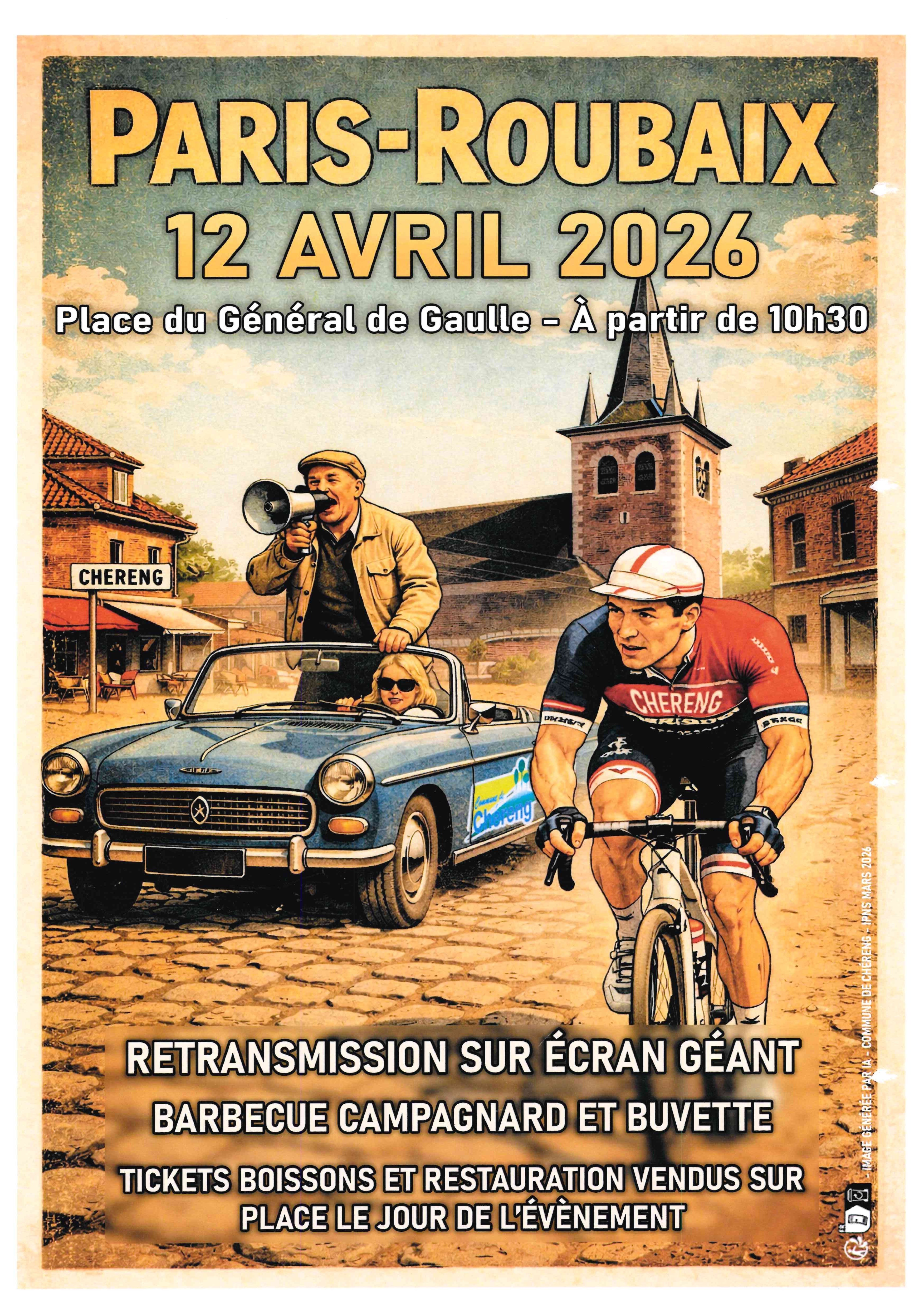 affiche fête paris roubaix 2026