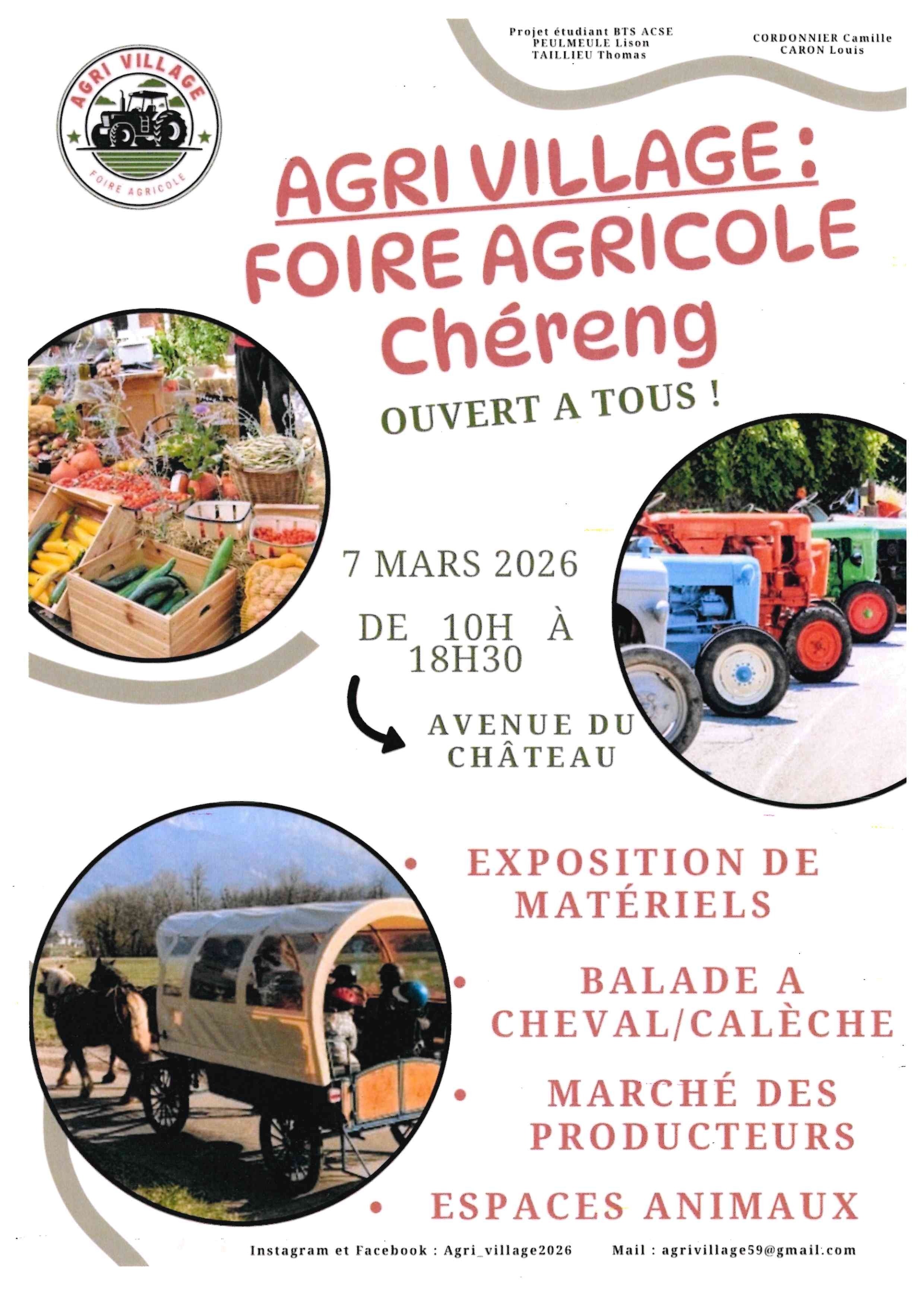 affiche foire agricole chéreng 2026