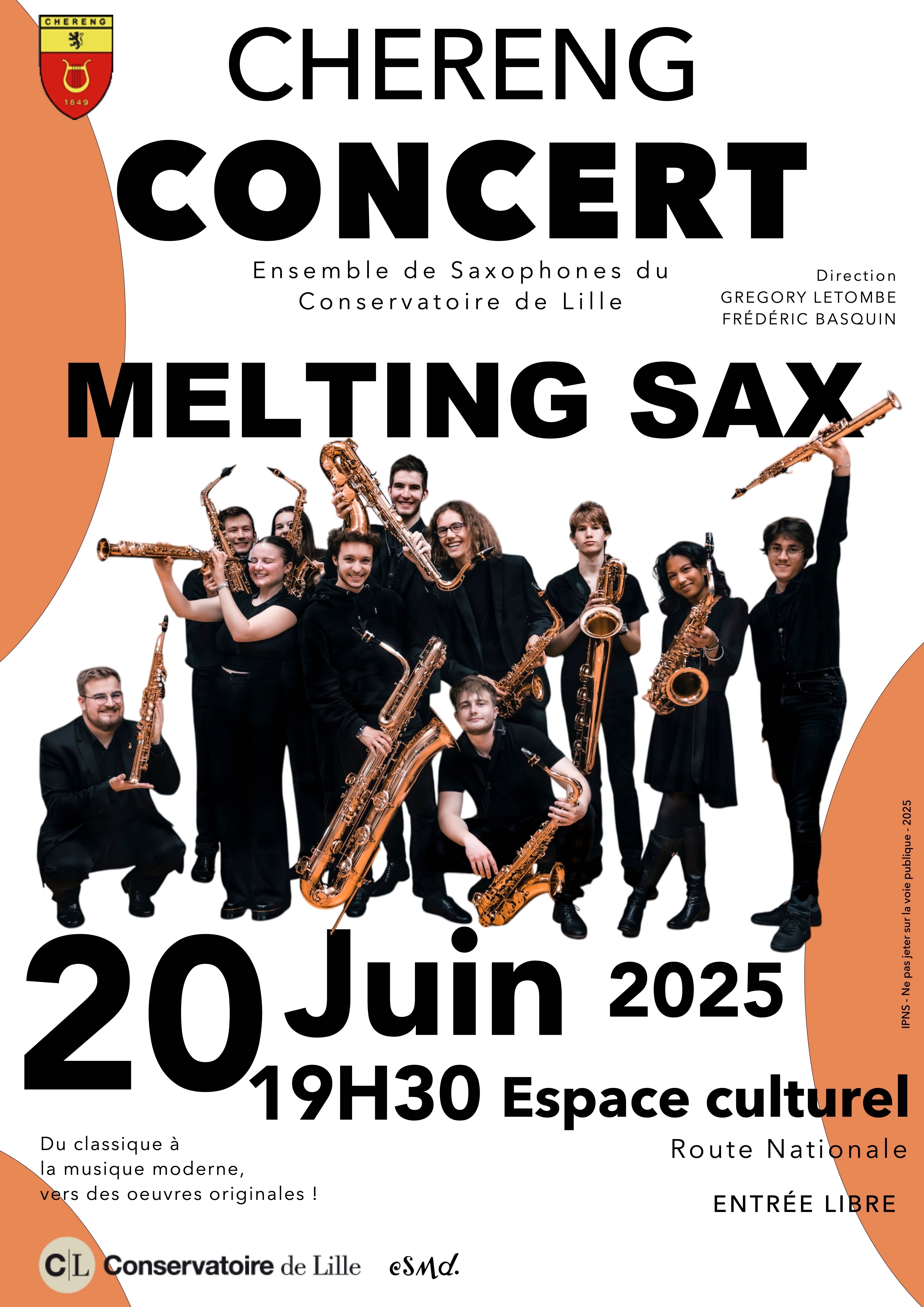 Affiche melting sax
