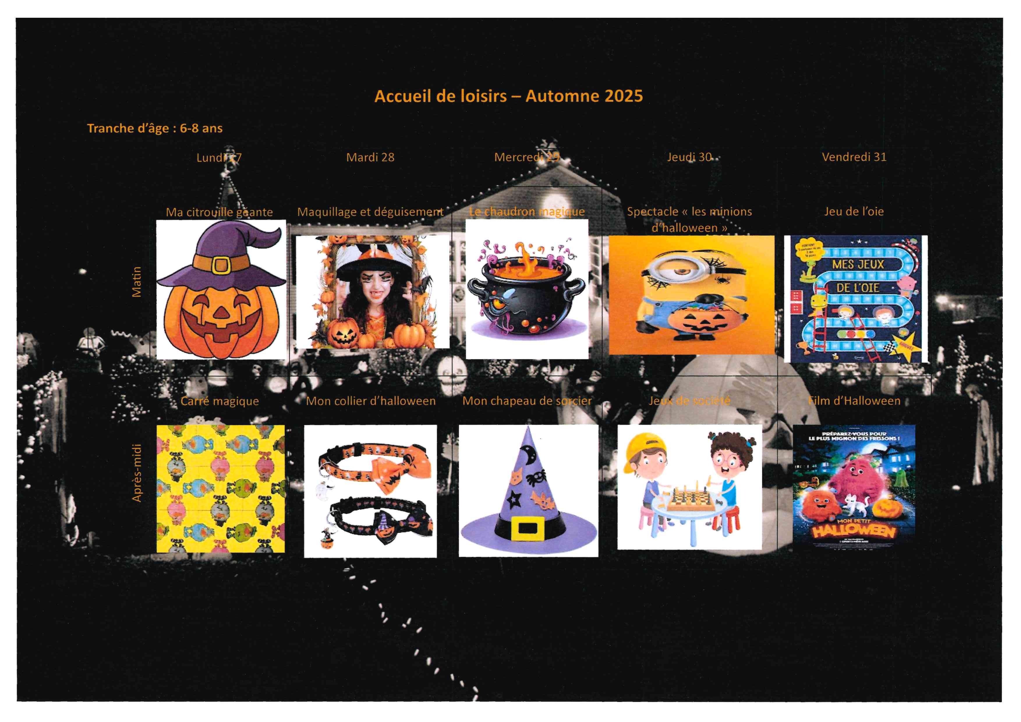 ALSH AUTOMNE 6-8 ANS - SEMAINE 2