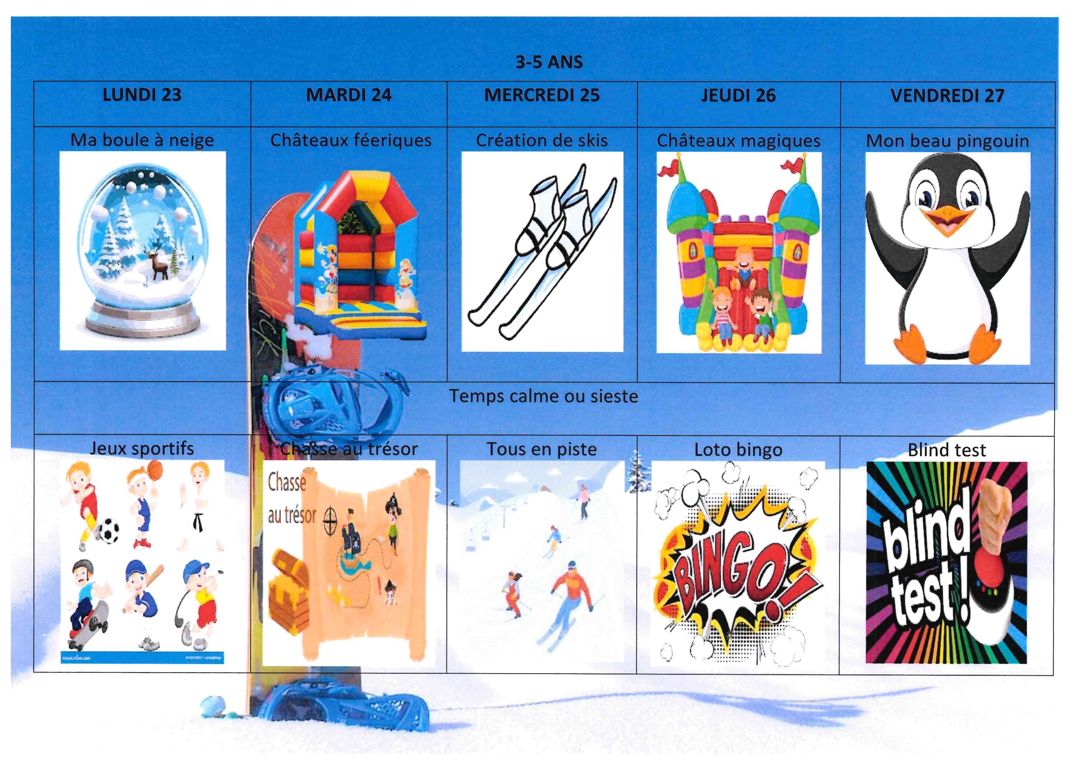 ALSH Hiver 3-5 ans - semaine 2