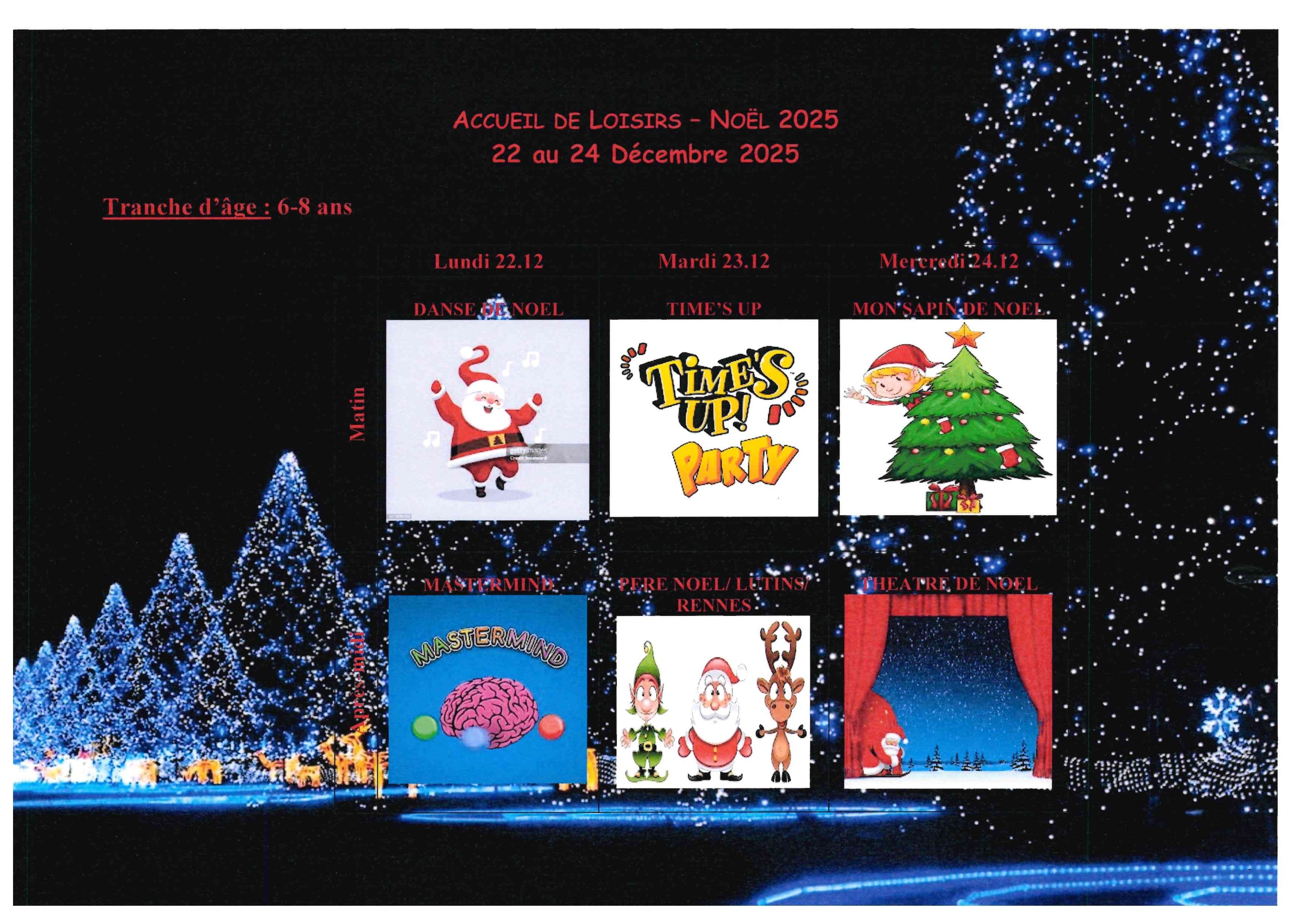 ALSH NOEL 6-8 ANS - SEMAINE 1