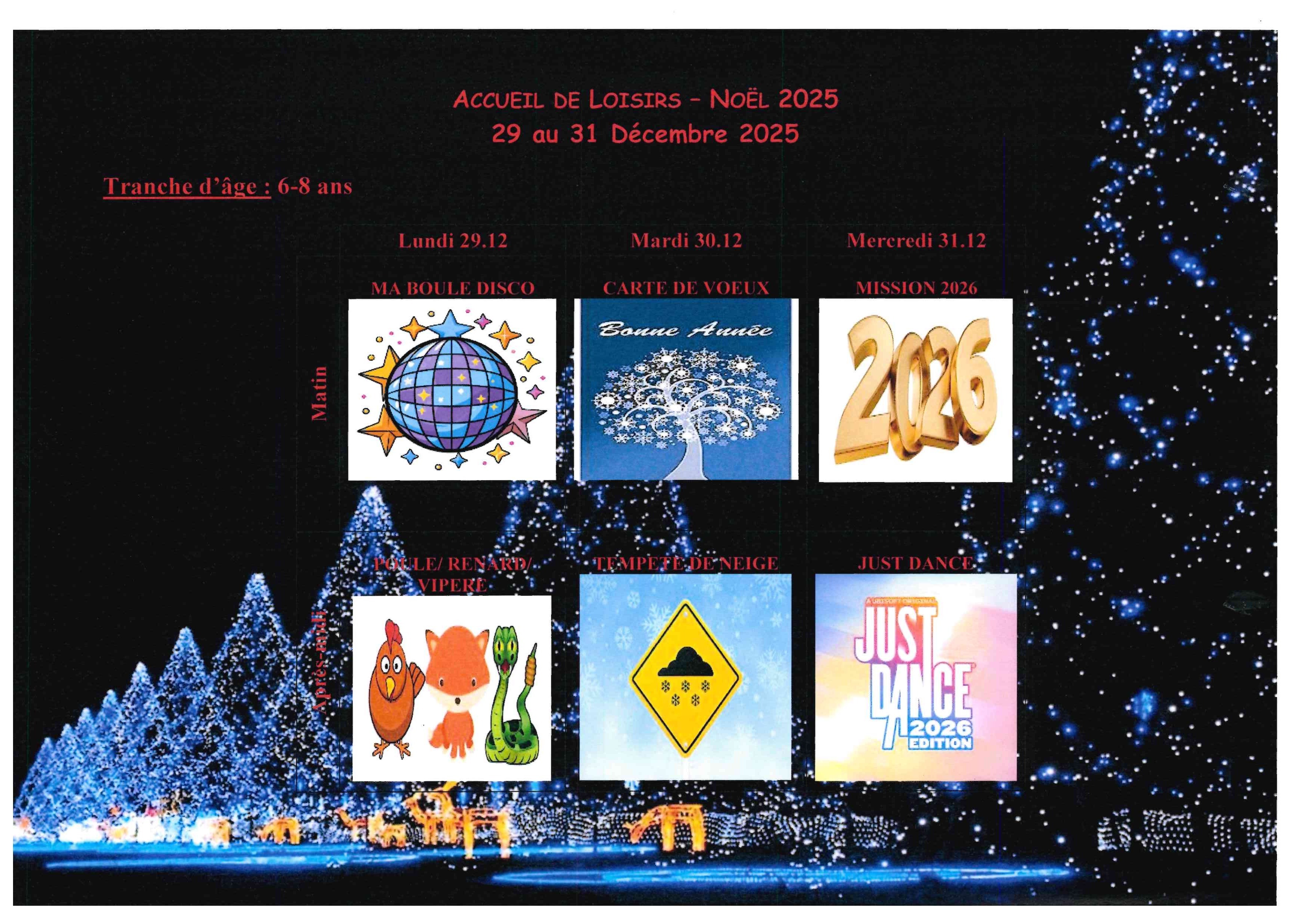 ALSH NOEL 6-8 ANS - SEMAINE 2