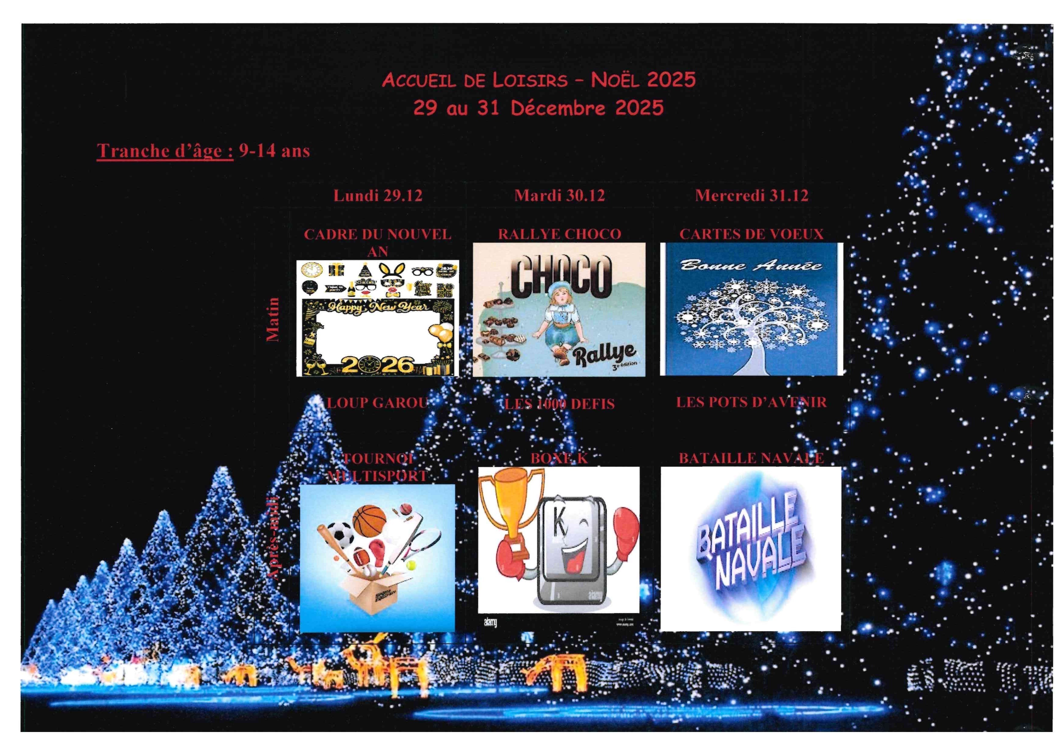 ALSH NOEL 9-14 ANS - SEMAINE 2