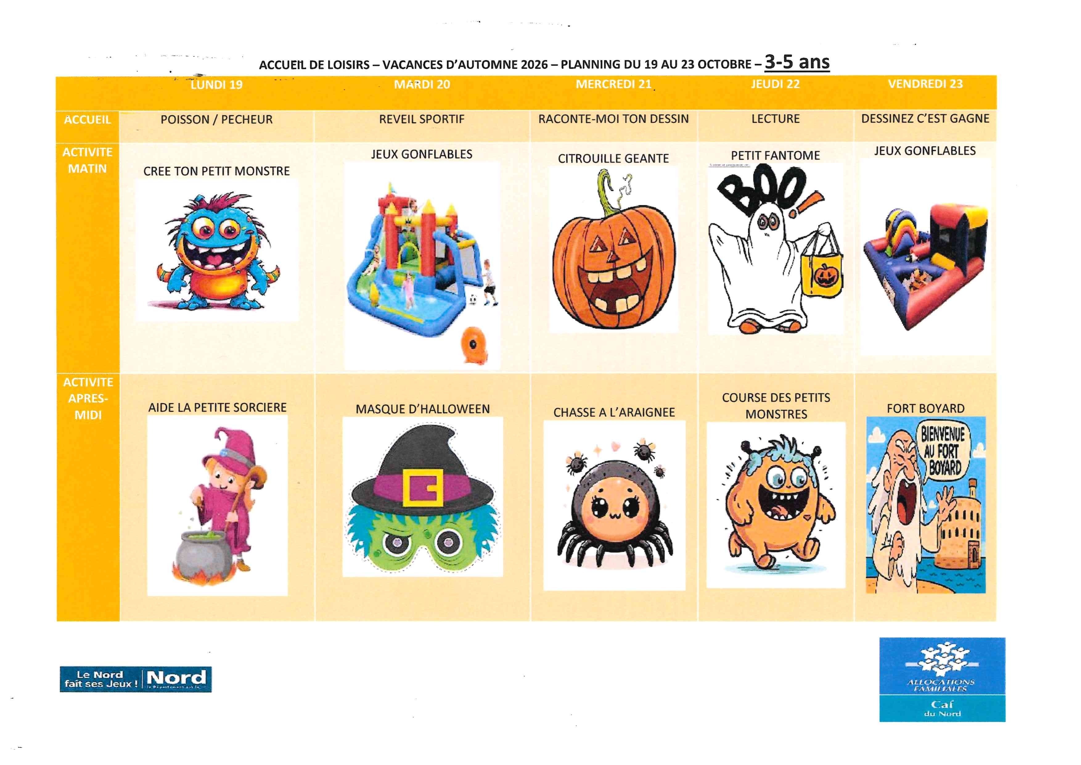 ALSH SEMAINE 1 - 3-5 ANS