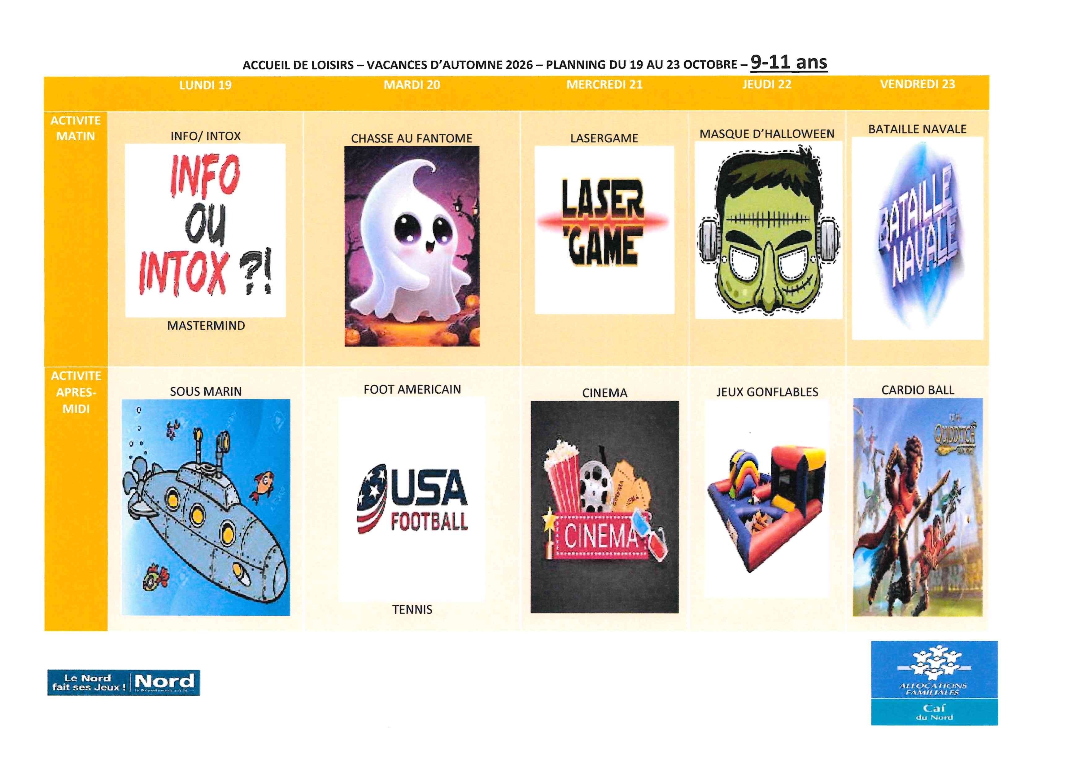 ALSH SEMAINE 1 - 9-11 ANS