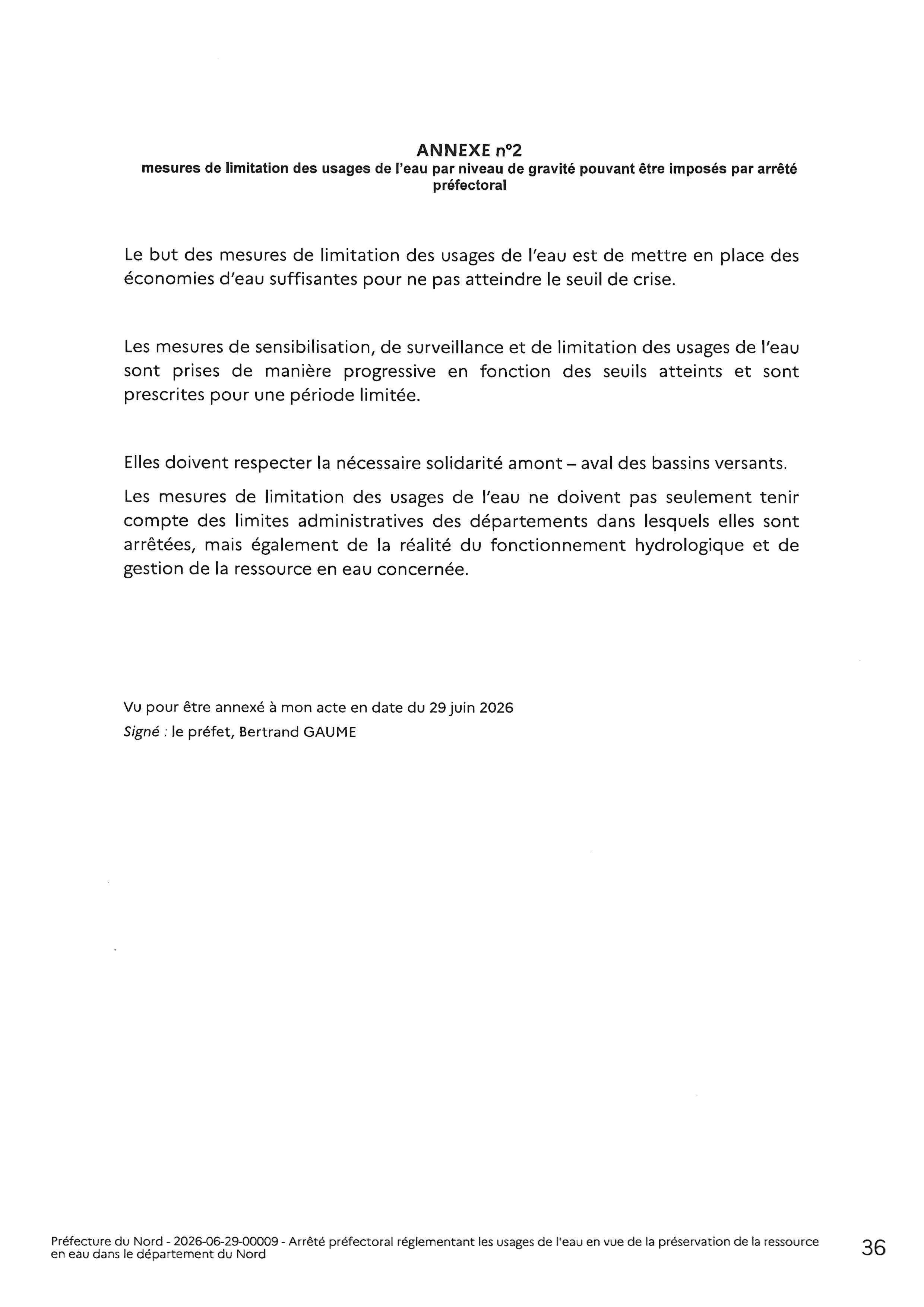 Arrêté pref sécheresse annexe 2