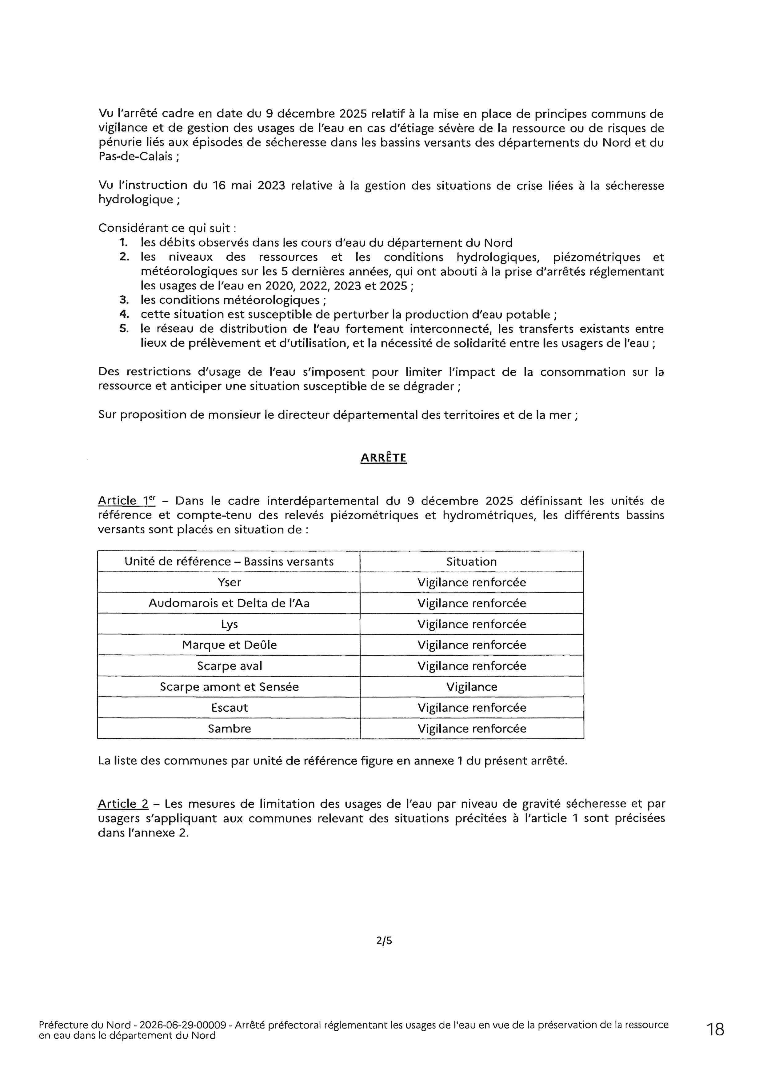 Arrêté pref sécheresse p2