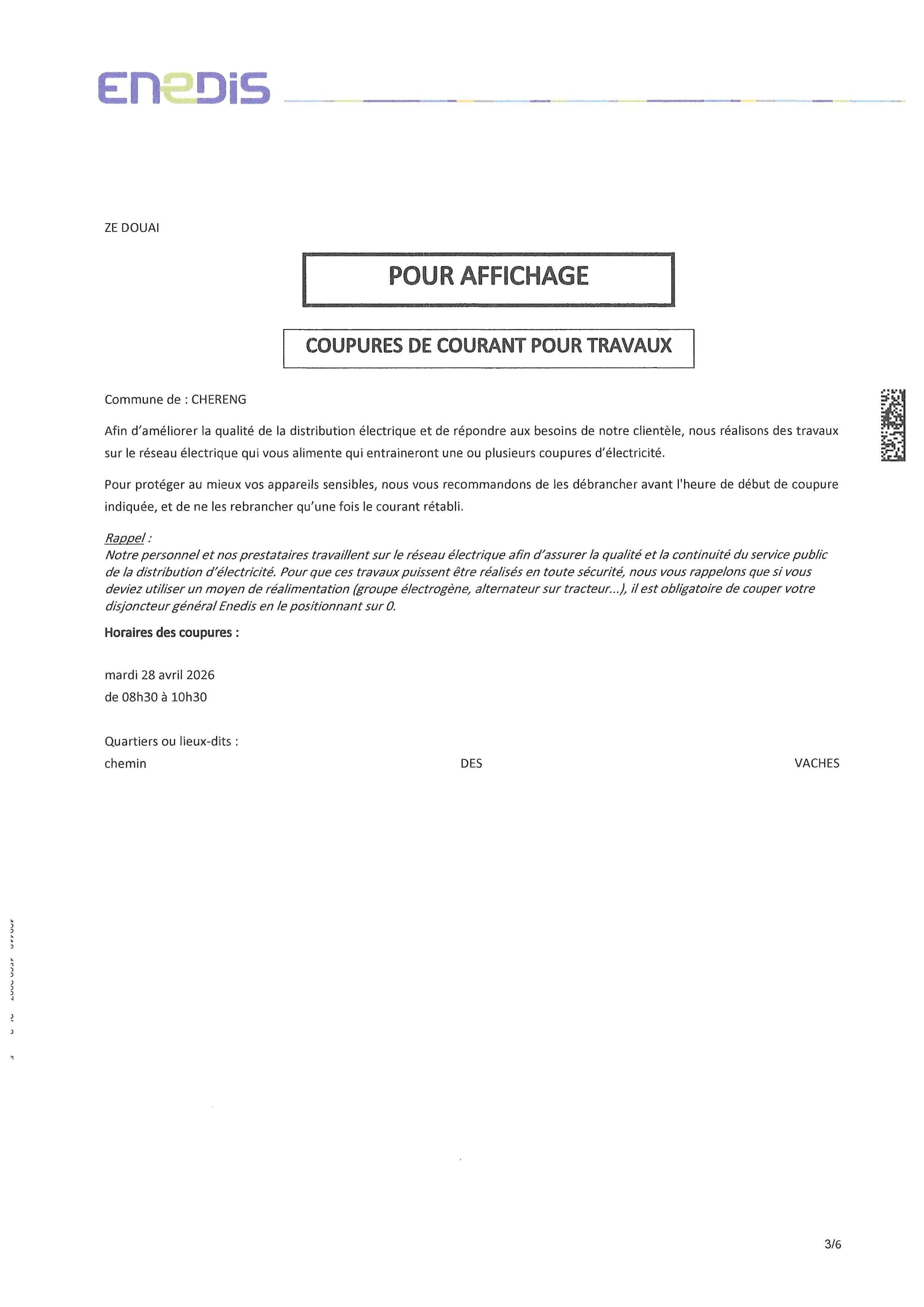 coupure de courant 28/04/26