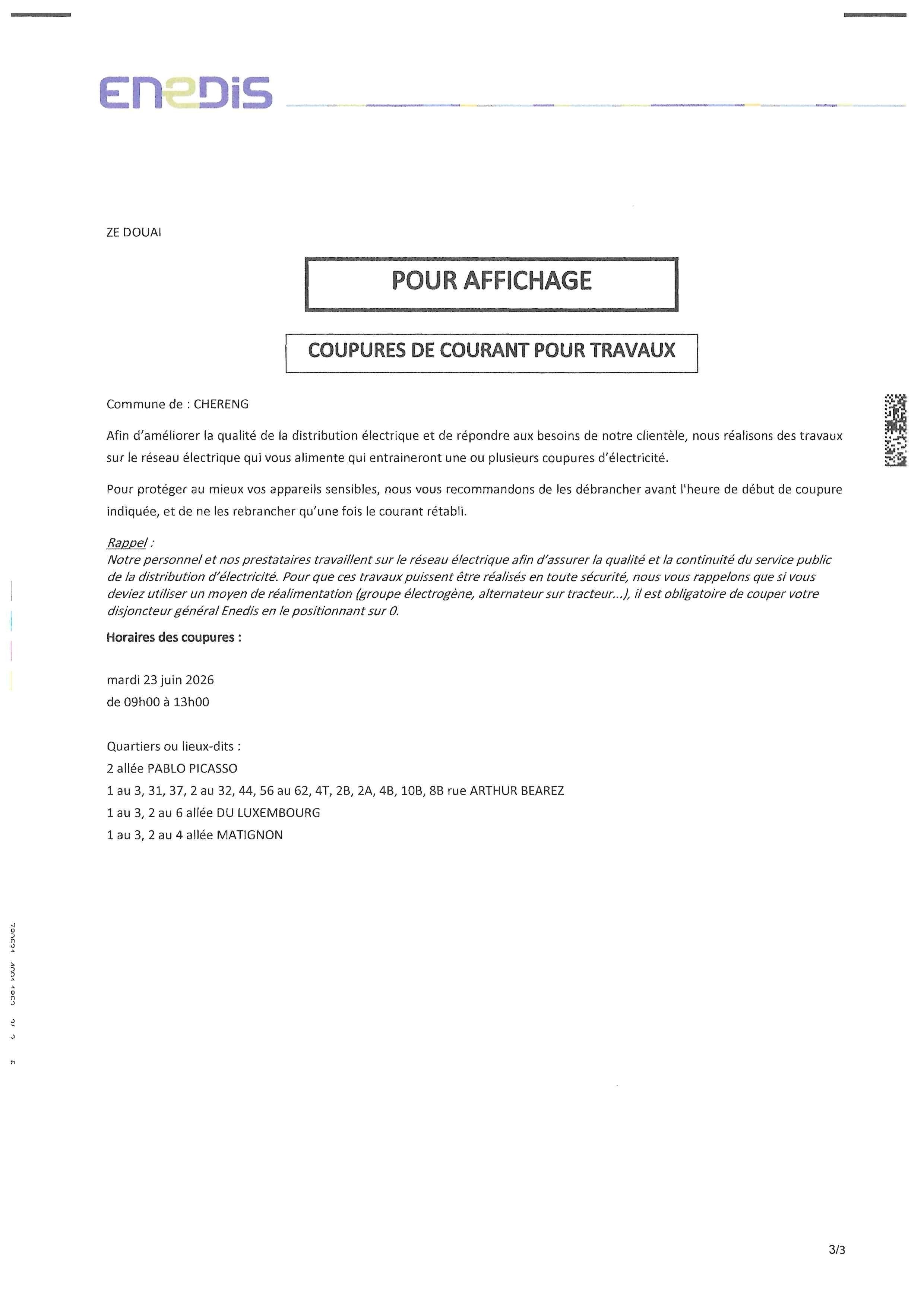 coupure de courant juin 2026