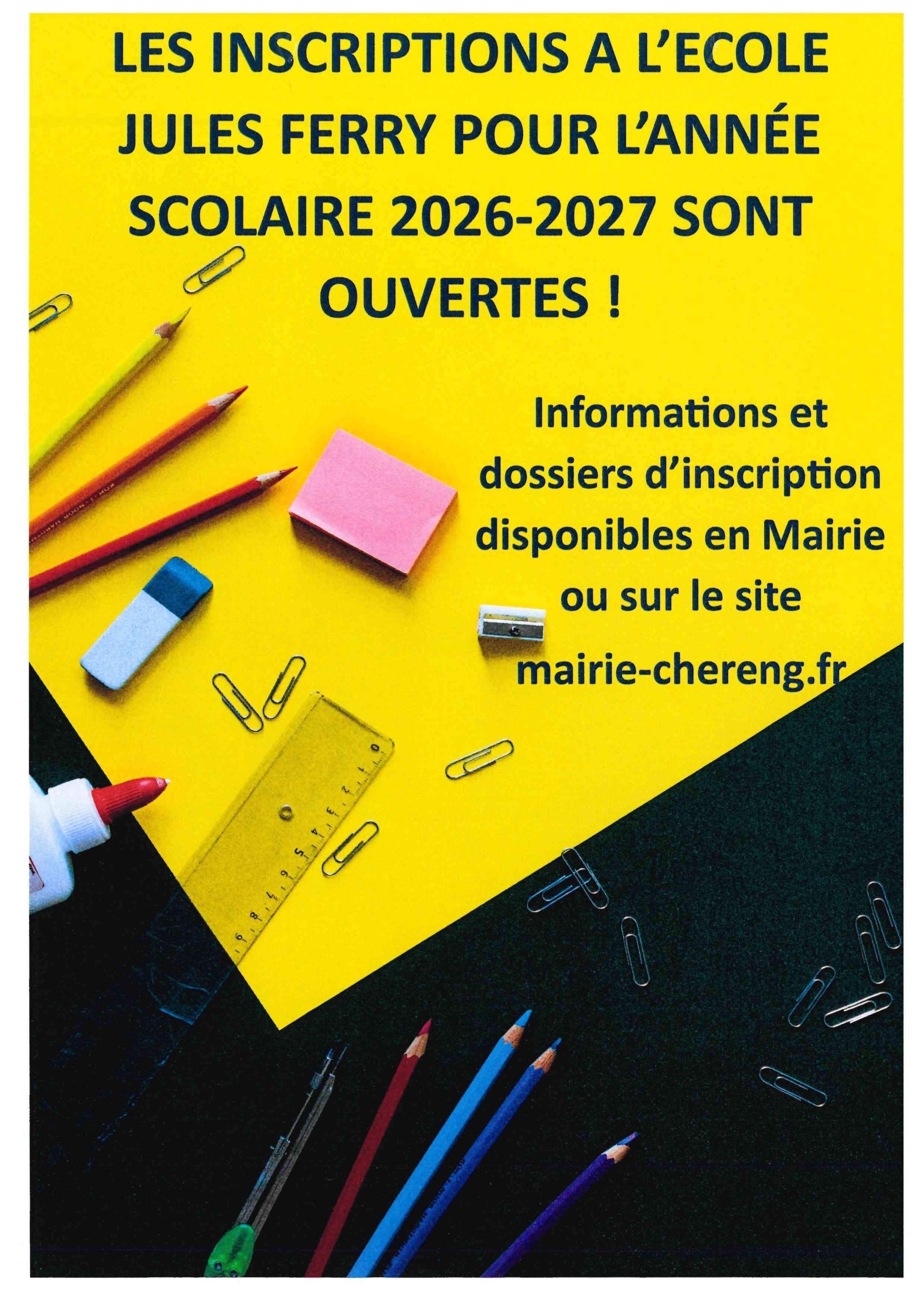 Inscription Ecole Jules Ferry 2026/2027