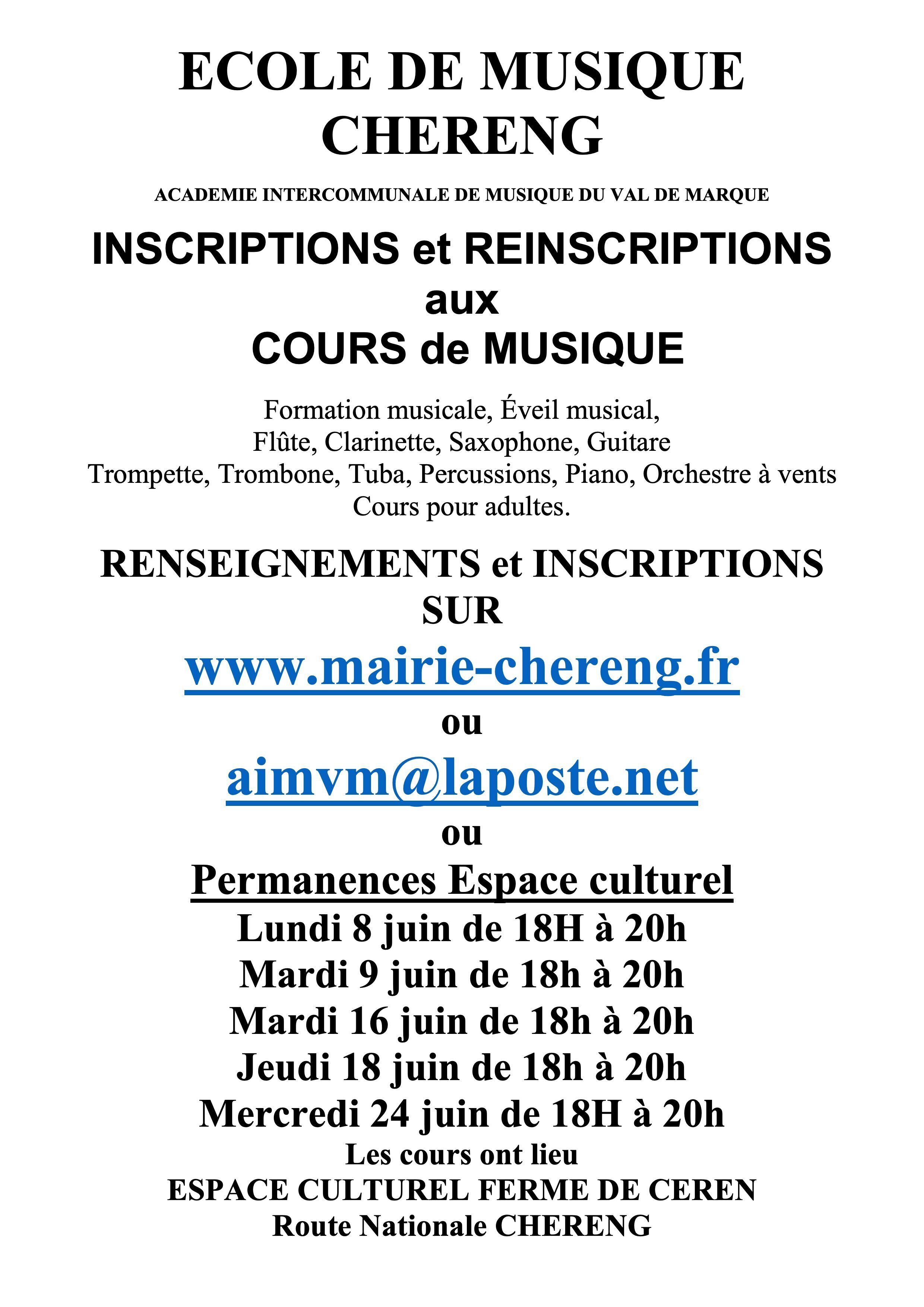 inscriptions aimvm 2026/2027