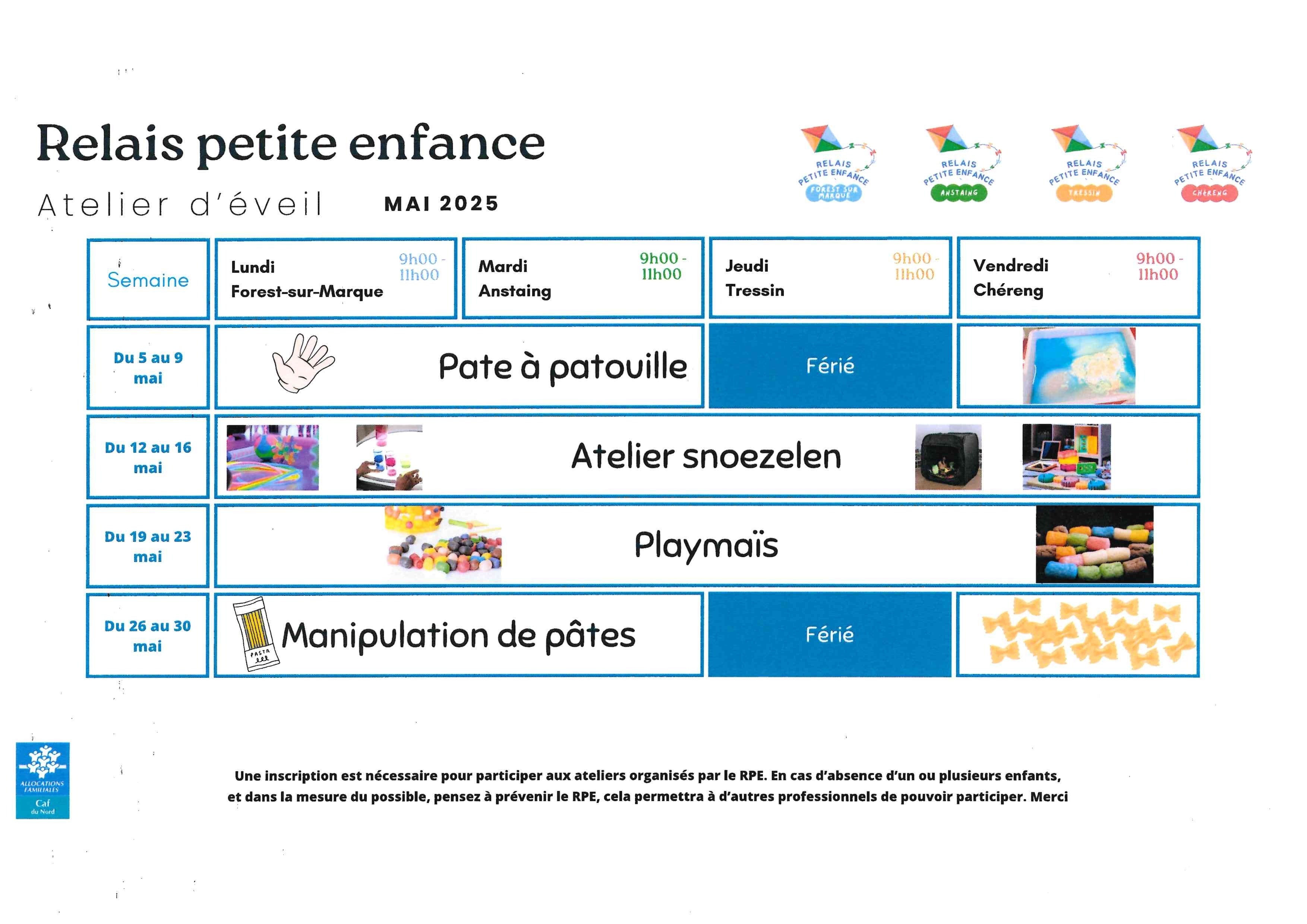 Programme activités RPE - Mai 2025