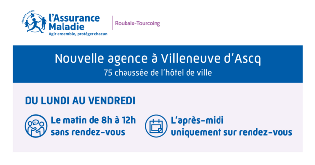 agence villeneuve d'ascq cpam